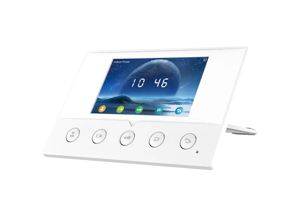 Fanvil i51W SIP indoor station, 4.3in color touchscreen, Wi‑Fi, PoE, video intercom, remote door... - Image 2