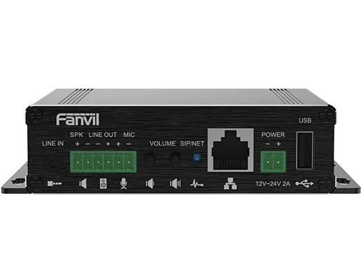Fanvil PA3 Video Intercom  Paging Gateway, 2 SIP Lines, 1 Speaker interface and 1 microphone inte...