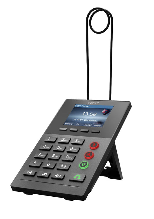 Fanvil X2P Call Center IP Phone - 2.4' Colour Screen, 2 Lines, No DSS Buttons, 2x RJ9 Headset Por...