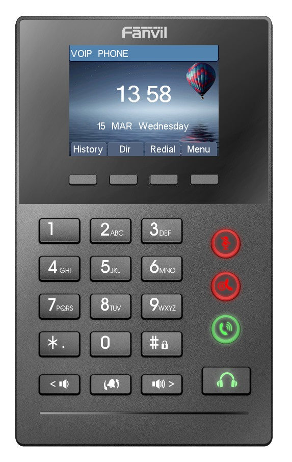 Fanvil X2P Call Center IP Phone - 2.4' Colour Screen, 2 Lines, No DSS Buttons, 2x RJ9 Headset Por... - Image 2