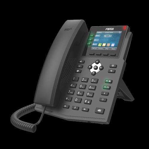 Fanvil X3U Pro Enterprise IP Phone - 2.8' Colour Screen, 3 Lines, No DSS Buttons, Dual Gigabit NI...