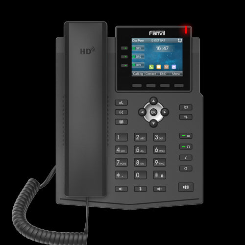 Fanvil X3U Pro Enterprise IP Phone - 2.8' Colour Screen, 3 Lines, No DSS Buttons, Dual Gigabit NI... - Image 2