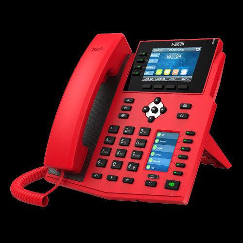 Fanvil X5U-RED High End Enterprise IP Phone - 3.5' Colour Screen, 16 Lines, 40 x DSS Buttons, Dua...