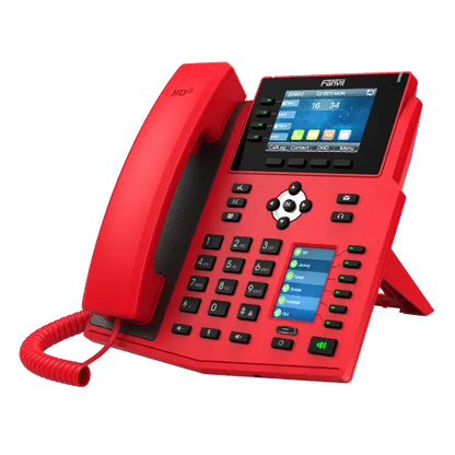 Fanvil X5U-RED High End Enterprise IP Phone - 3.5' Colour Screen, 16 Lines, 40 x DSS Buttons, Dua...