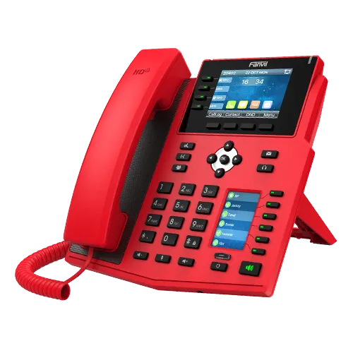 Fanvil X5U-RED High End Enterprise IP Phone - 3.5' Colour Screen, 16 Lines, 40 x DSS Buttons, Dua...