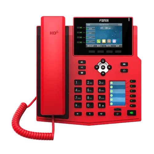 Fanvil X5U-RED High End Enterprise IP Phone - 3.5' Colour Screen, 16 Lines, 40 x DSS Buttons, Dua... - Image 2