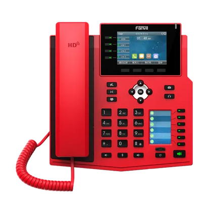 Fanvil X5U-RED High End Enterprise IP Phone - 3.5' Colour Screen, 16 Lines, 40 x DSS Buttons, Dua... - Image 2