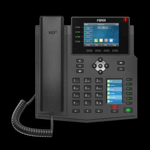 Fanvil X5U High End Enterprise IP Phone - 3.5' Colour Screen, 16 Lines, 40 x DSS Buttons, Dual Gi... - Image 3