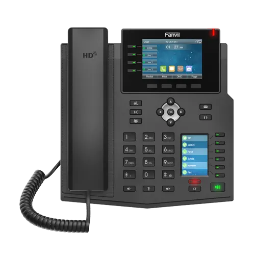 Fanvil X5U High End Enterprise IP Phone - 3.5' Colour Screen, 16 Lines, 40 x DSS Buttons, Dual Gi... - Image 3