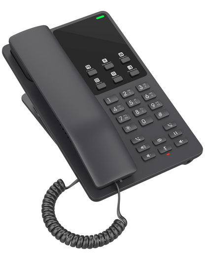 Grandstream GHP621 Desktop Hotel Voice IP Phone, Black, PoE, Wired Handset, 2 Lines, LCD, Gigabit... - Image 2