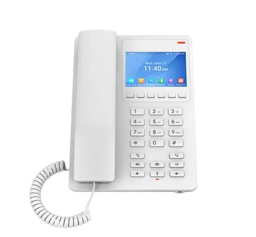 Grandstream GHP630W Desktop Hotel Phone, 3.5' Color LCD, PoE, Dual-band WiFi 6, White - VOIP Phones