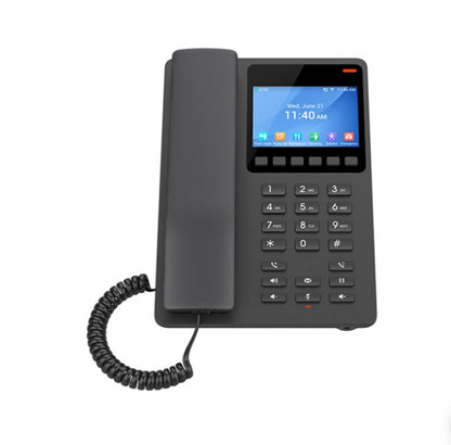 Grandstream GHP631W Desktop Hotel Phone, 3.5' Color LCD, PoE, Dual-band WiFi 6, Black - VOIP Phones