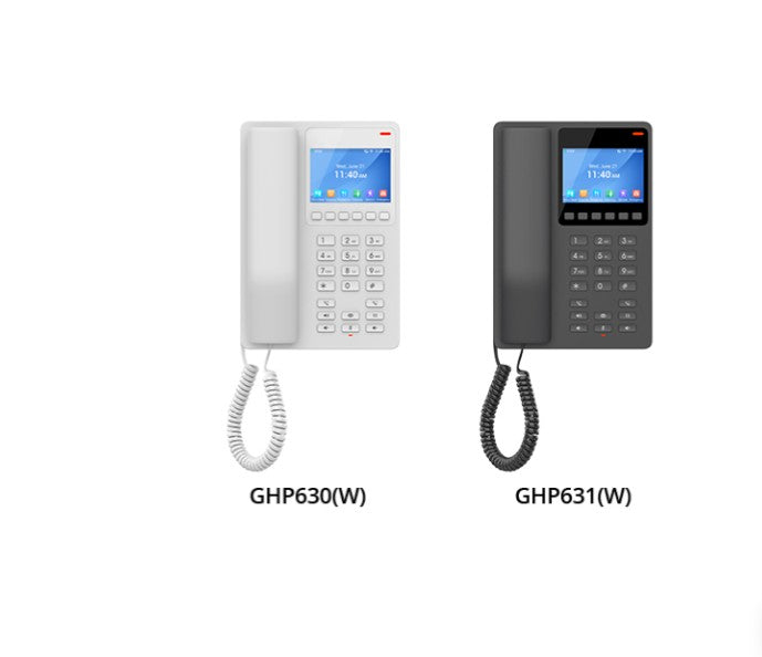Grandstream GHP631W Desktop Hotel Phone, 3.5' Color LCD, PoE, Dual-band WiFi 6, Black - VOIP Phones - Image 4