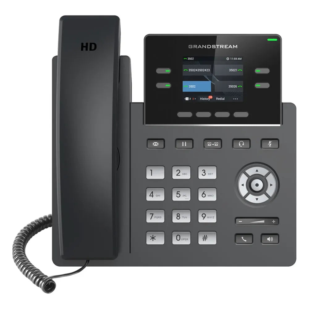 Grandstream GRP2612G Carrier Grade 4 Lines, 4 SIP Accounts, 5-way audio conference,  2.4 inch Col...