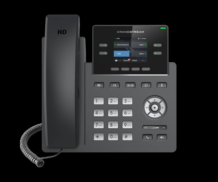 Grandstream GRP2612W 4 Line IP Phone, 2 SIP Accounts, 320x240 Colour Screen, HD Audio, Inbuilt Wi...