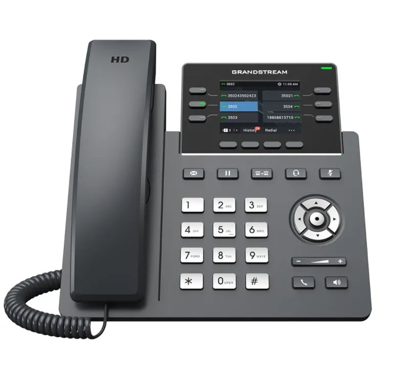 Grandstream GRP2613W 6 Lines, 6 SIP Accounts,  2.8 in scrn, PoE + GigE, Color, WiFi,  HD Audio,...