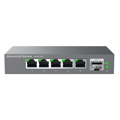 Grandstream GWN7700M Unmanaged 2.5 Multi-Gigabit Switch, 5 x 2.5 GigE, 1 x SFP+ - VOIP Gateways