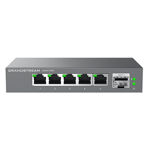 Grandstream GWN7700M Unmanaged 2.5 Multi-Gigabit Switch, 5 x 2.5 GigE, 1 x SFP+ - VOIP Gateways