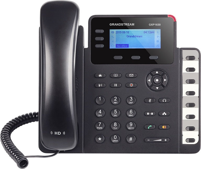 Grandstream GXP1630 3 Line IP Phone, 3 SIP Accounts, 132 x 64 Backlit LCD Display, HD Audio, Dual...