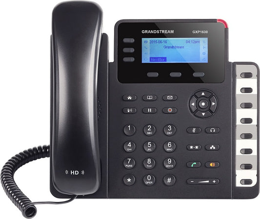 Grandstream GXP1630 3 Line IP Phone, 3 SIP Accounts, 132 x 64 Backlit LCD Display, HD Audio, Dual...