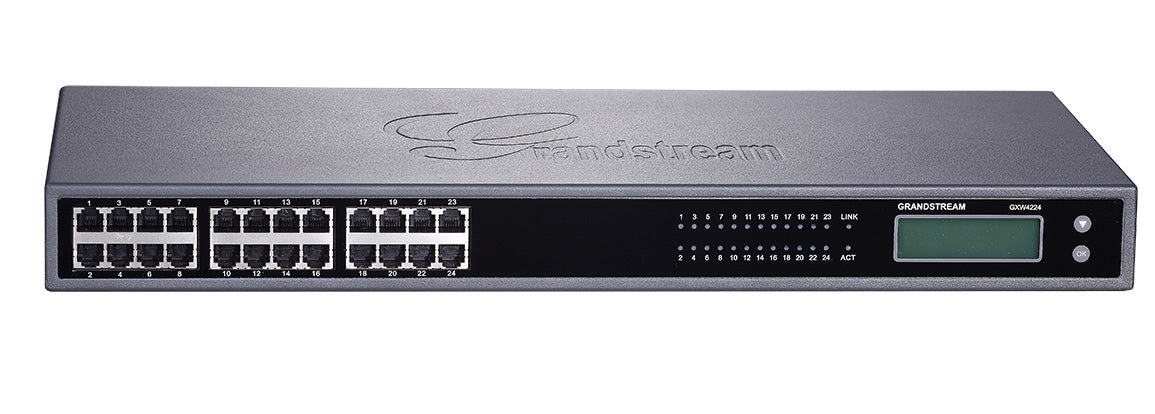 Grandstream GXW4224V2 24 FXS, 1 GigE, GDMS Compatible, Supports simultaneous 3-way voice conferen...