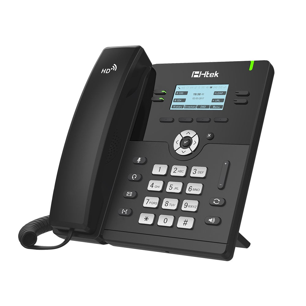 Htek UC912E Standard Business IP Phone, Wifi / Bluetooth, 4 Line Display, Gigabit Ethernet,  PSU...