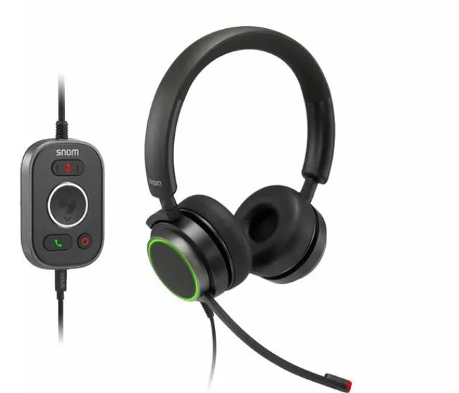 SNOM A330D Headset, Wired Duo, HD Audio Quality, Remote Control, Ideal For Video-telephony, - VOI... - Image 3