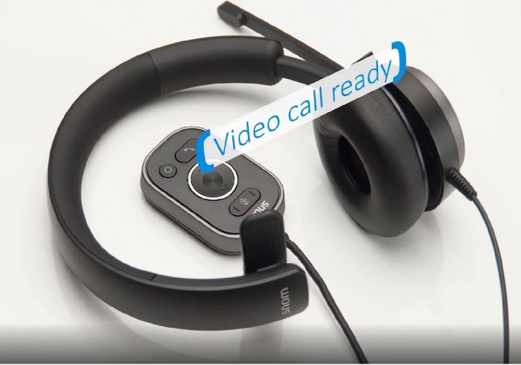 SNOM A330M Over-Ear USB-A Mono Headset, Passive Noise Cancellation, Black, USB/RJ9/3.5 Jack Cable... - Image 4