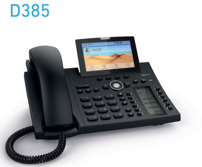 SNOM D385 12 Line IP Phone, SIP Desktop Phone Colour, SmartScreen, Sensor Hook Switch, Bluetooth,...