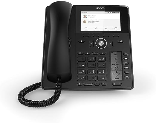 SNOM D785 IP Phone, SmartScreen, 12 SIP Identities, Bluetooth, USB, 48 Self-Labelling Keys, HD Au...