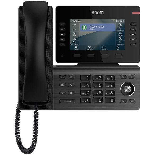 SNOM D815W Desk Telephone, 5' (480x272) color LCD, 10 (36) configurable self-labeling multicolor...