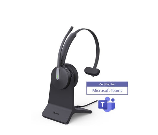 Yealink BH70 Bluetooth Wireless Mono Headset with Stand Teams USB-C/A, 3mic noise cancellation up...