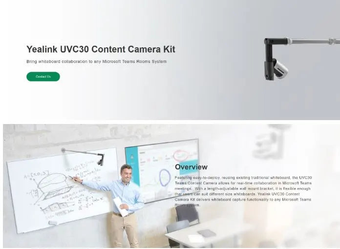 Yealink CCMK Content Camera Mount Kit, Wall Bracket, 5m USB Cable, Cable Lock,  Support The UVC30... - Image 4