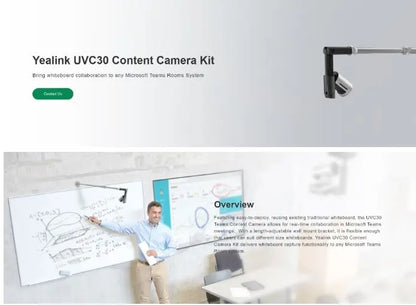 Yealink CCMK Content Camera Mount Kit, Wall Bracket, 5m USB Cable, Cable Lock,  Support The UVC30... - Image 4