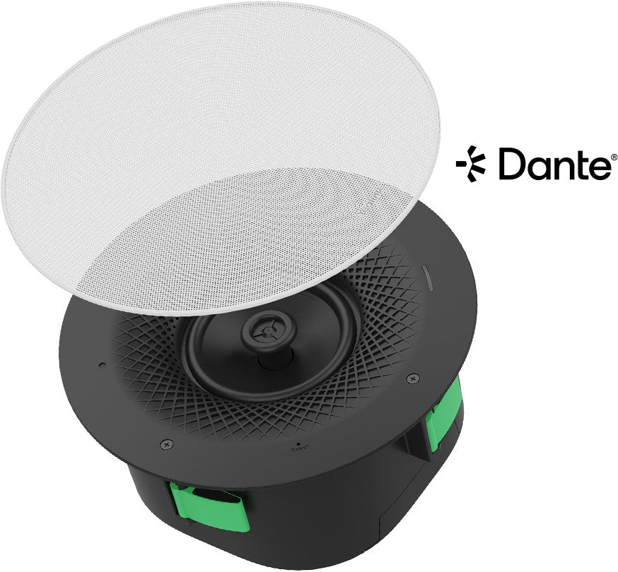 Yealink Ceiling Speaker CS10 Dante Edition, 2-Way Coaxial Dante Ceiling Loudspeaker for Exception...