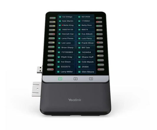 Yealink EXP55 Color Expansion Module, 5.5' Display, 78 Programmable Keys, Dual-Color LEDs, 3-Page...