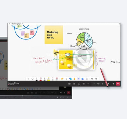 Yealink 86'' MeetingBoard Microsoft Teams on Android for Medium and Large Rooms, Wall Mount Bracket,4x Stylus Pens ( 2 year AMS),TeamsZoom Certified