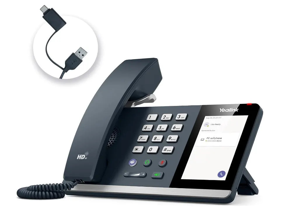 Yealink MP45 USB Teams Phone Desk Corded Phones for Work, Certified by Microsoft Teams Skype for...