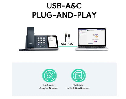 Yealink MP45 USB Teams Phone Desk Corded Phones for Work, Certified by Microsoft Teams Skype for... - Image 3