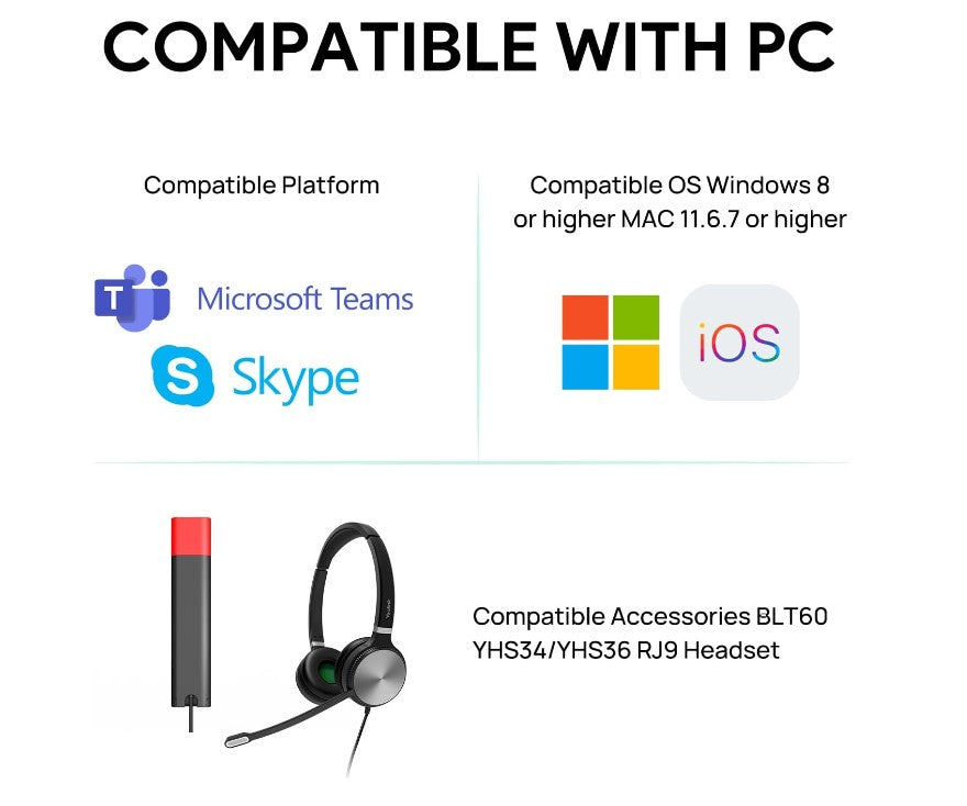 Yealink MP45 USB Teams Phone Desk Corded Phones for Work, Certified by Microsoft Teams Skype for... - Image 4