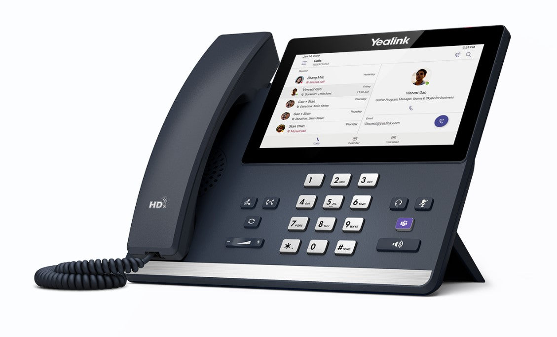 Yealink MP56 E2 Teams IP Phone, Android 13, Mid-level, Teams and Skype Compatible, 7-inch touchsc...