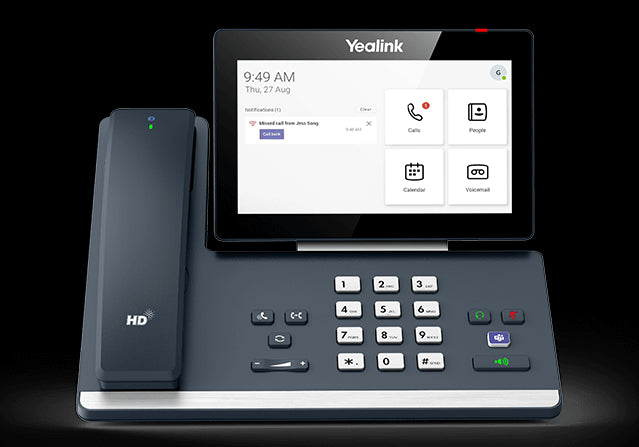 Yealink MP58 Microsoft Teams Android Phone, Teams and Skype Compatible, 7' Colour Touch Screen, HD Audio, Built-in Bluetooth and WiFi, EOL