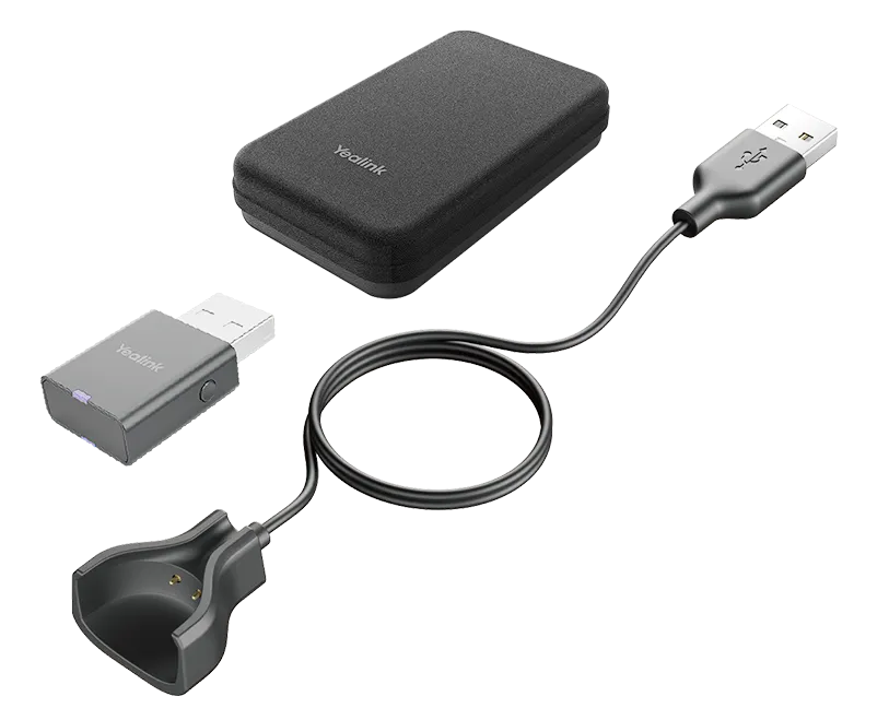Yealink Portable Accessory Kit for WH63/67, Carry Case, Charging Cable, WDD60 DECT Dongle, Make D...