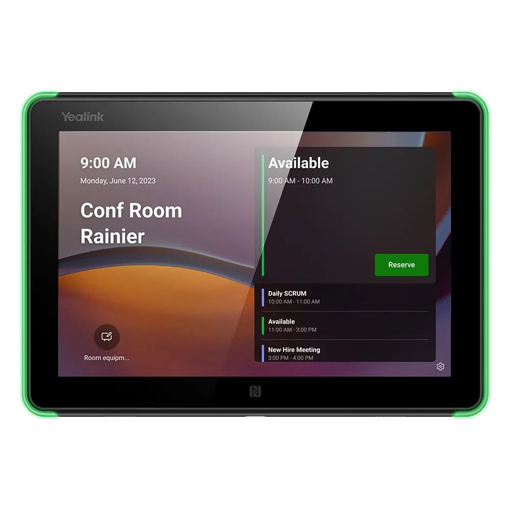 Yealink Roompanel Android based Scheduling Panel 8-inch, flush mount kit for wall or glass, 20° T... - Image 2