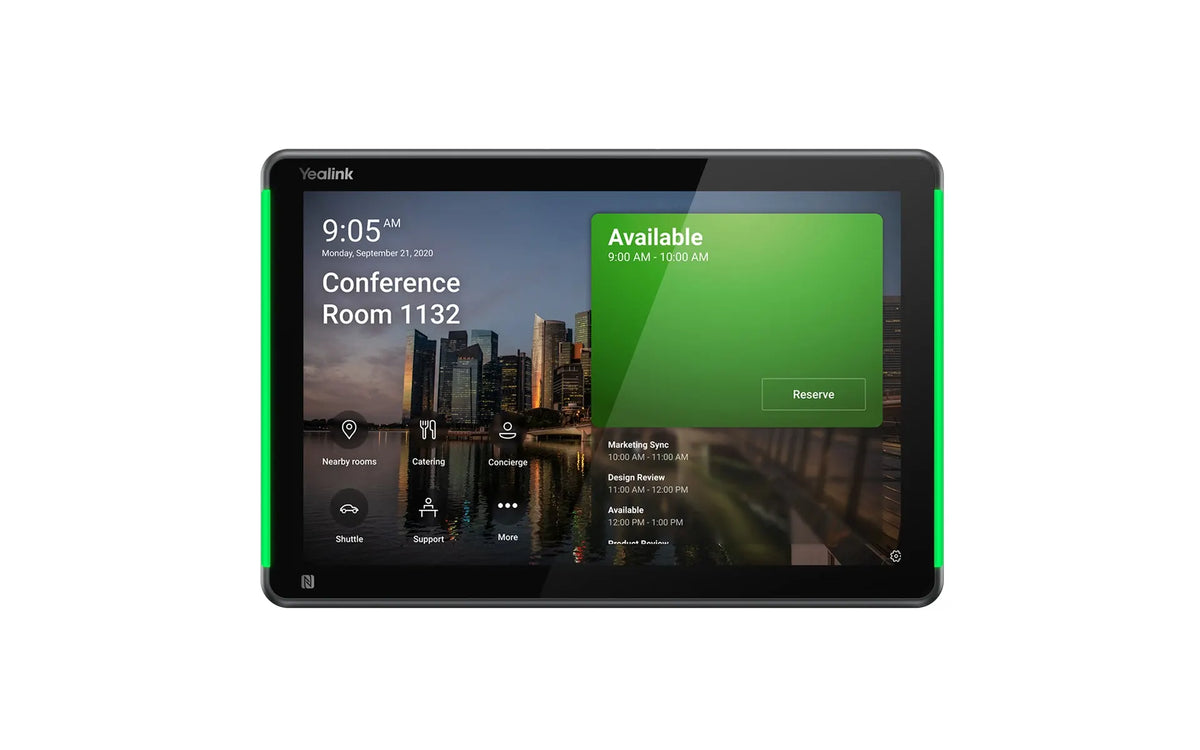 Yealink RoomPanel Plus E2- Black Android 13 OS Touch Screen Scheduler 10.1-inch multifunctional m...