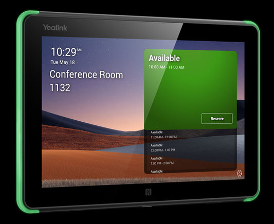 Yealink Roompanel Android based Scheduling Panel 8-inch, flush mount kit for wall or glass, 20° T...