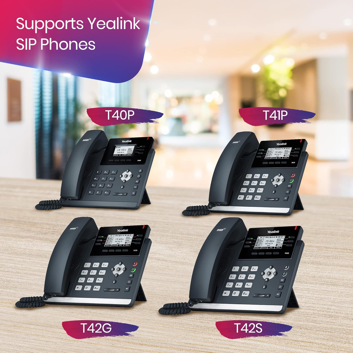 Yealink WMB-T40/T41/T42-WB, Wall Mount Bracket for SIP- T40G/T40P//T41P/T41S/U/T42G/T42S/T42U/T43... - Image 4