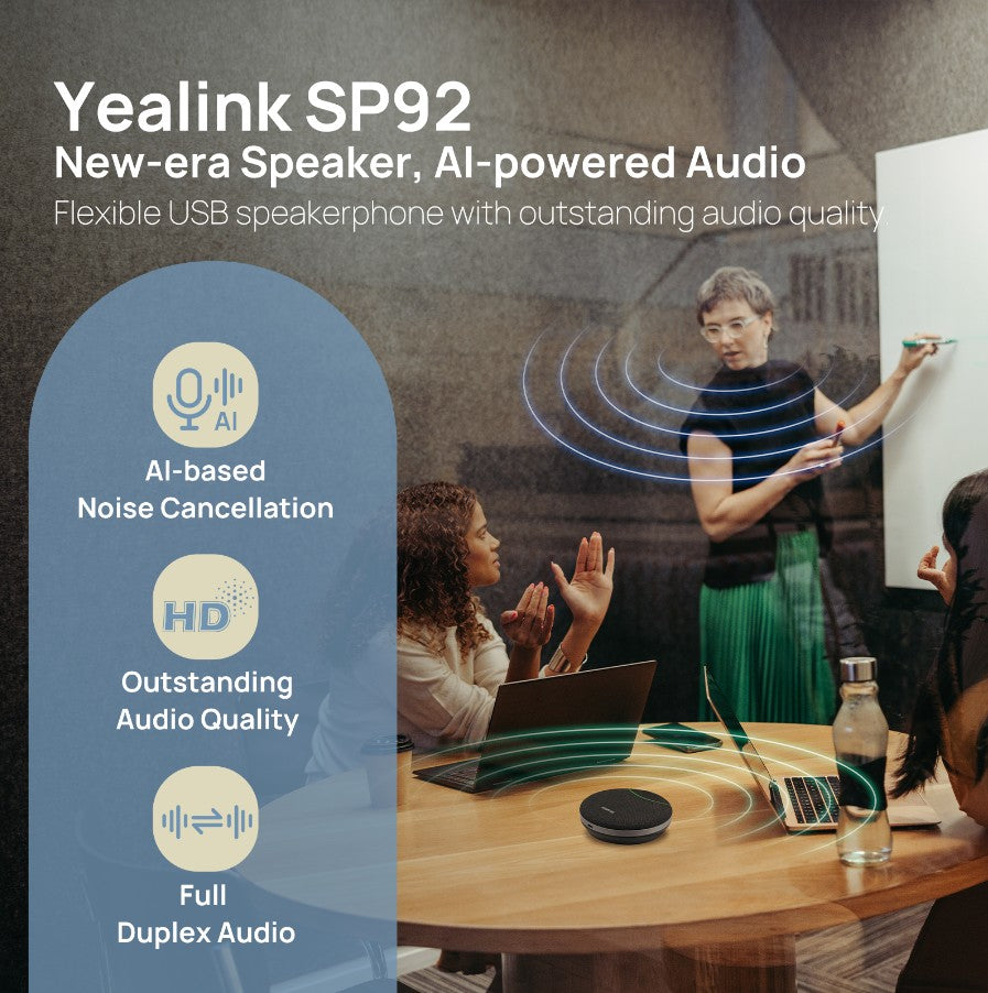 Yealink SP92 USB-C/A, AI  Noise  Cancellation, 4m  All-round Voice Pick Up, 50 mm Speaker for Bri... - Image 4