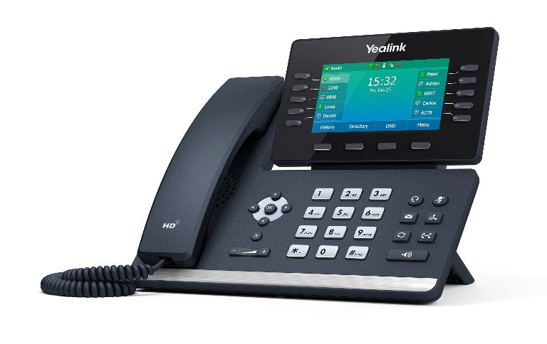 Yealink T54W, 16 Line IP HD Phone, 4.3' 480 x 272 Colour Screen, HD Voice, Dual Gig Ports, Built In Bluetooth And WiFi, USB 2.0 Port, SBC Ready