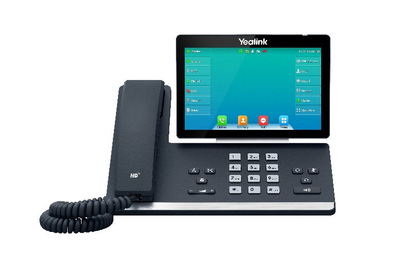 Yealink SIP-T57W, 16 Line IP HD Phone, 7' 800 x 480 colour screen, HD voice, Dual Gig Ports, Buil...
